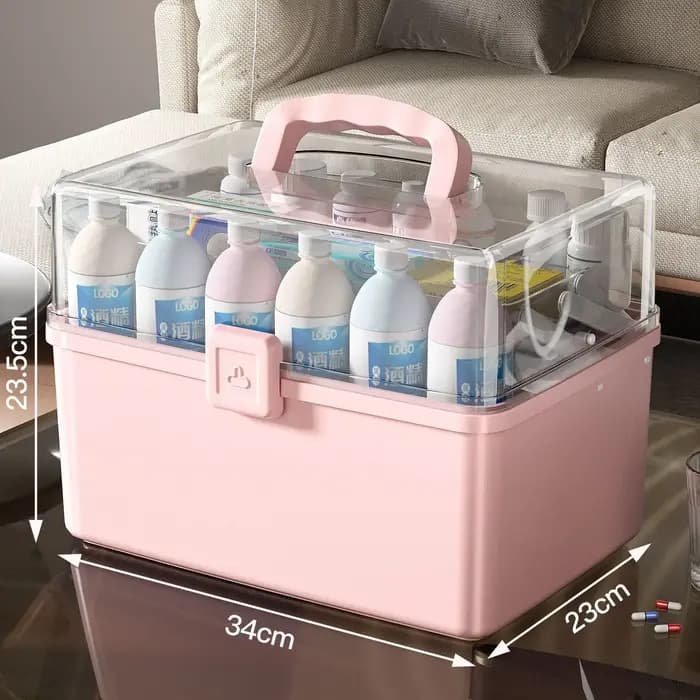 Grande boîte de rangement domestique avec poignée