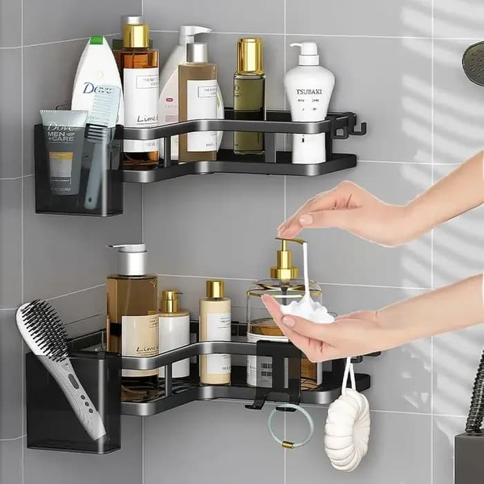 Étagère murale triangulaire pour salle de bain