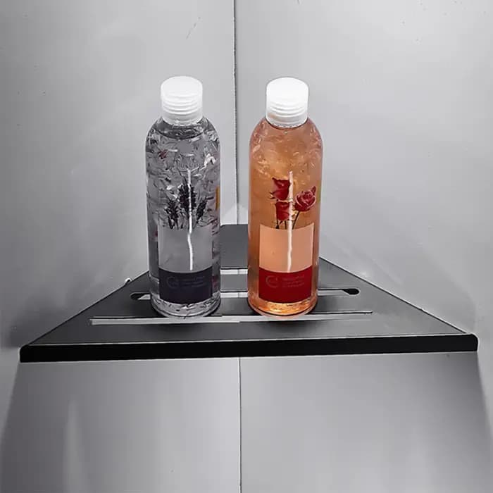 Étagère d'angle robuste en acier inoxydable 304 pour salle de bain, sans perçage, pour shampoing et produits de toilette