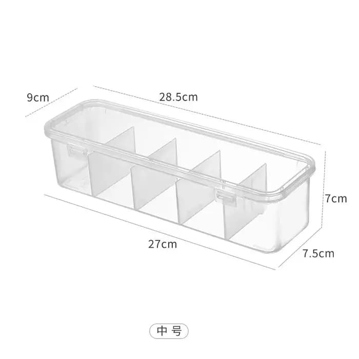Boîte de rangement de câbles transparente S/M/L avec couvercle – Compartiment organisateur anti-poussière pour le bureau et la maison