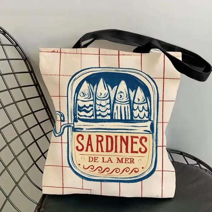 Sacs de rangement pour boîtes de conserve de sardines Coastal Charm