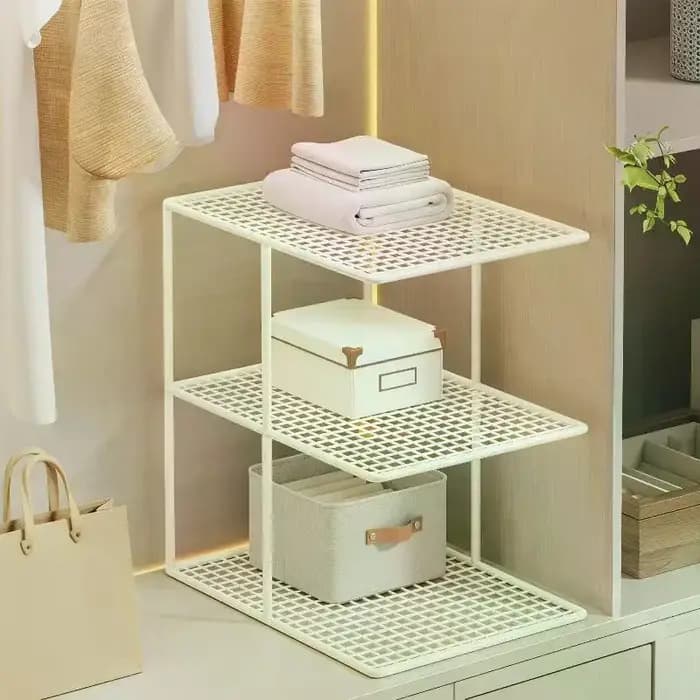 Solution de rangement pour armoire, étagère en métal à plusieurs niveaux