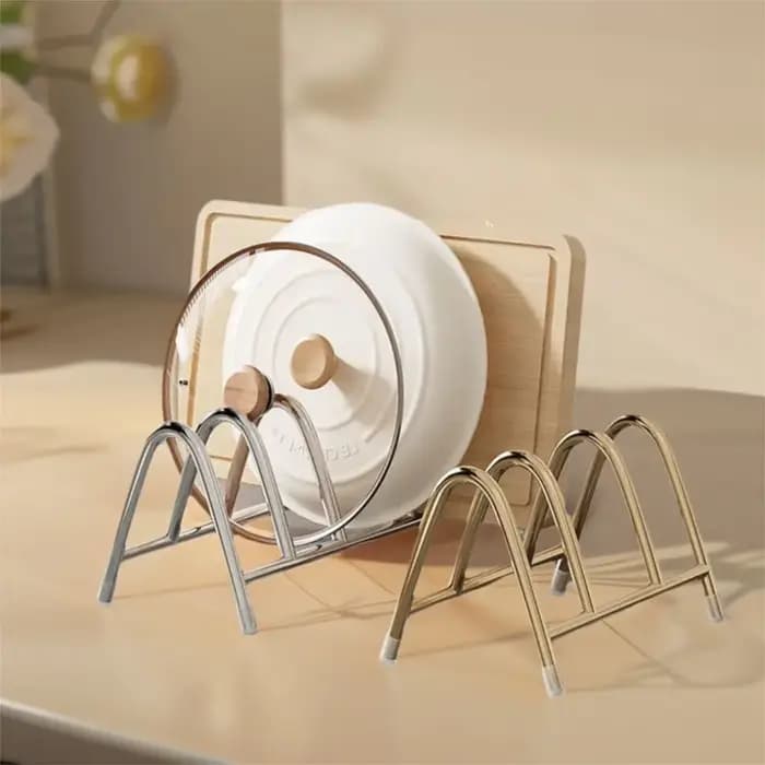 Support de rangement pour couvercle de casserole en acier inoxydable