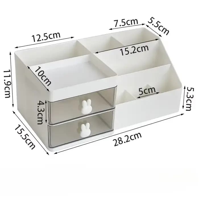 Boîte de rangement de bureau, organisateur multifonction, support de rangement fixe avec tiroir, por