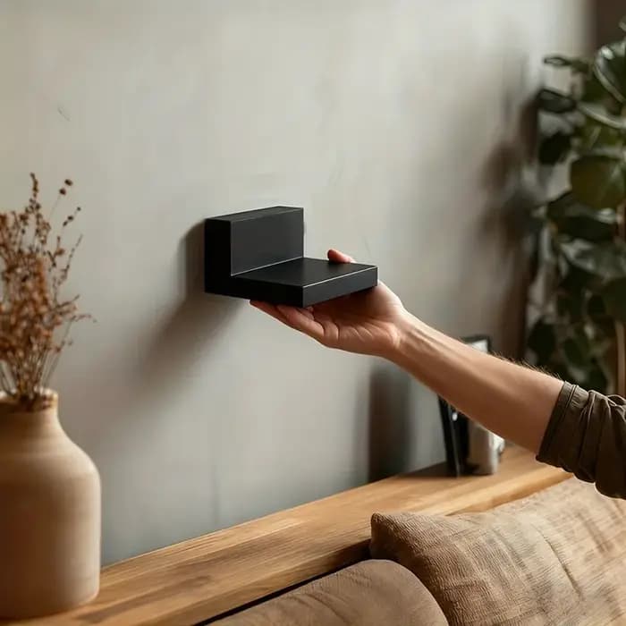 5 étagères flottantes murales noires - Petits présentoirs de 2 pouces pour le rangement et la décoration du salon