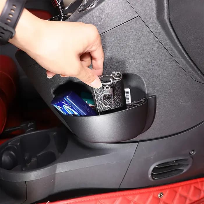 Pour Fiat 500 2011-2017 ABS noir console centrale de voiture boîte de rangement latérale