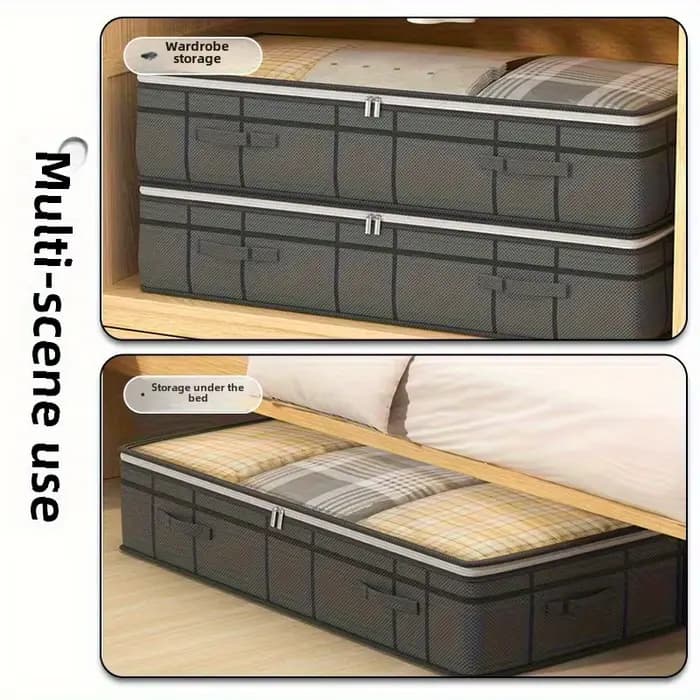 2 boîtes de rangement extra larges sous le lit