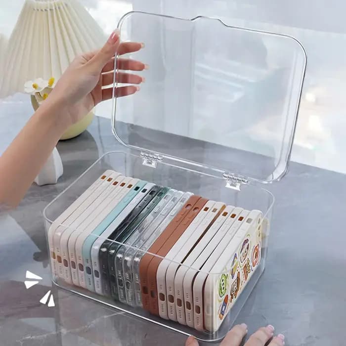 Organisateur de bijoux et de maquillage avec couvercle