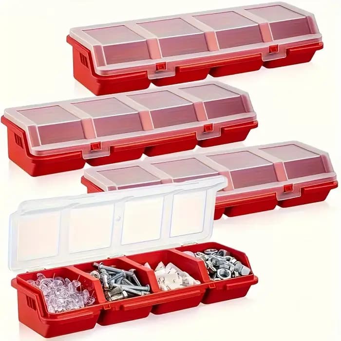 Boîte de rangement multi-compartiments en plastique durable pour petits composants