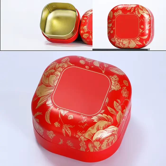 Boîte à thé scellée, conteneur de rangement de cuisine, pot carré en étain, boîte à bonbons, boîte à