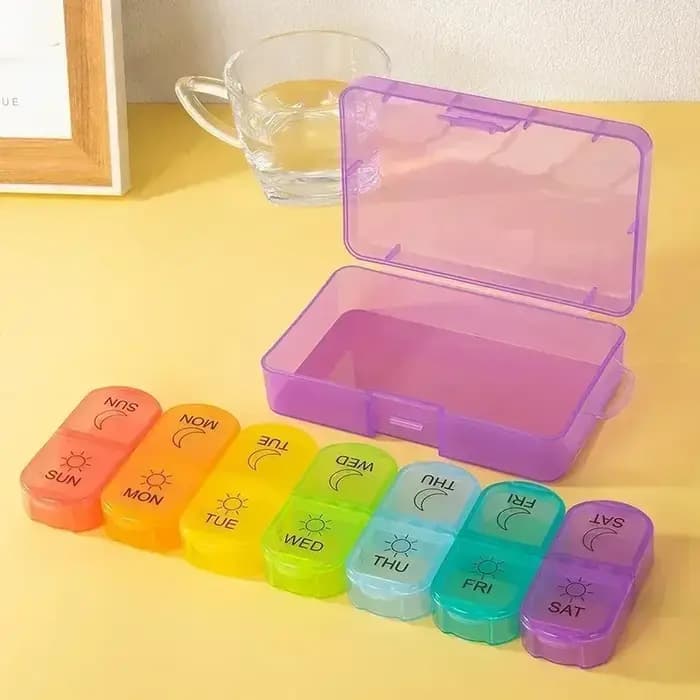 Pilulier 7 jours organisateur 21 grilles 3 fois un jour Portable voyage avec grands compartiments pour vitamines médecine huiles de poisson