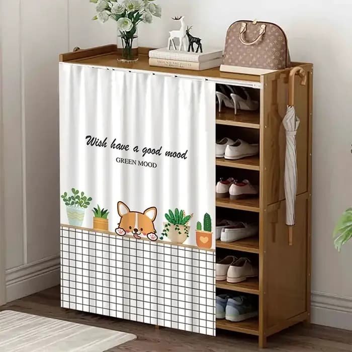 Rideau anti-poussière pour armoire de cuisine VIKAMA, rideau en tissu adapté aux étagères de cuisini
