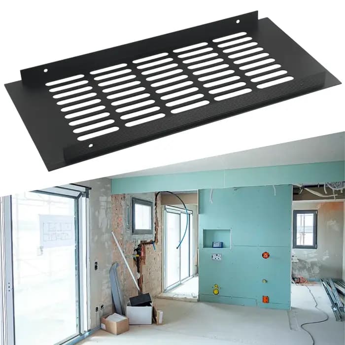 Grille de Ventilation rectangulaire en aluminium pour armoire