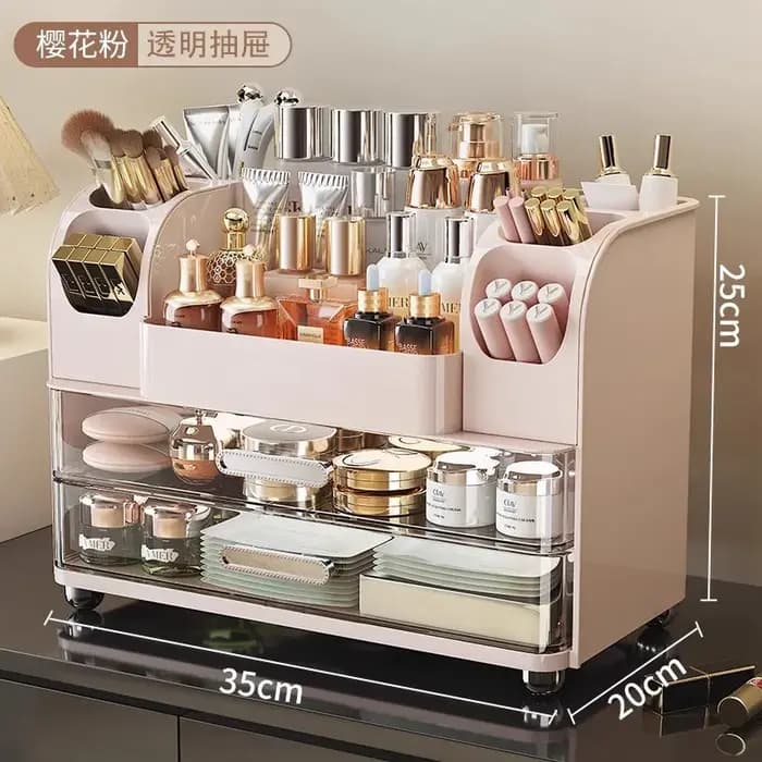 Boîte de rangement de cosmétiques de bureau, boîte à maquillage, table de maquillage haut de gamme,