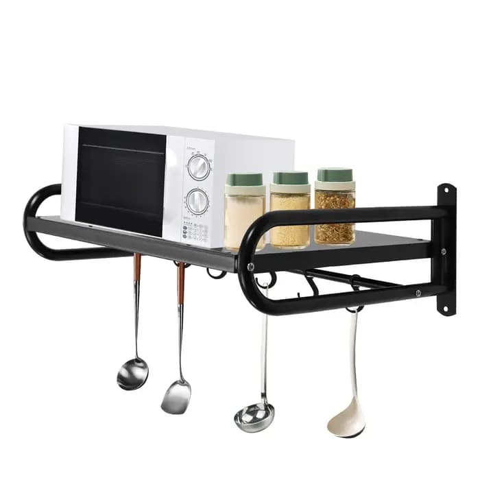 Pour support de four à micro-ondes avec conception murale, construction robuste en acier au carbone,