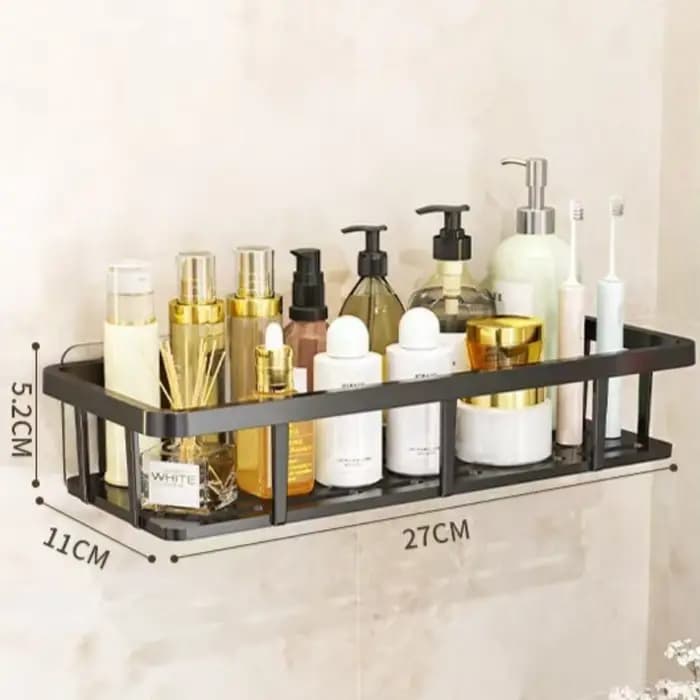 Étagère de salle de bain sans perçage, organisateur de rangement pour cuisine, support à shampoing,