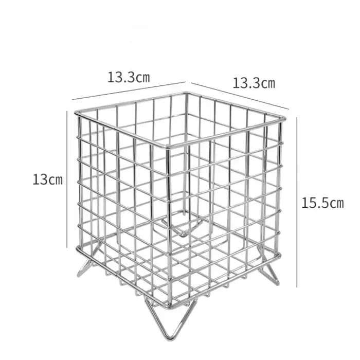 Panier de rangement en métal ajouré multifonctionnel