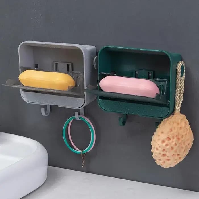 Portes-savons muraux sans perforation avec crochet