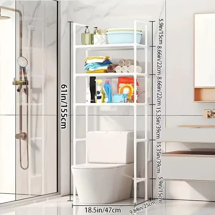 Étagère de rangement pour salle de bain à 3 niveaux