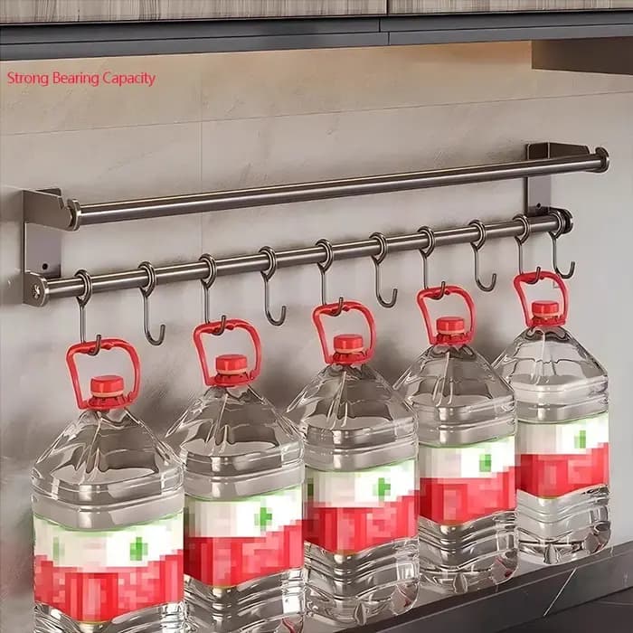 Étagères à ustensiles de cuisine en acier inoxydable, porte-cuillère, porte-torchon, étagère murale, porte-rouleau de cuisine, crochets de Films polyvalents