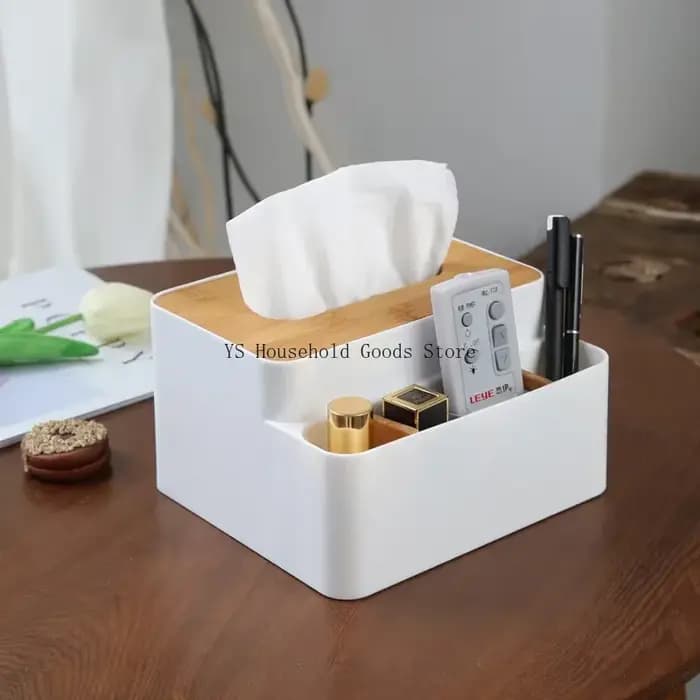 Boîte de rangement de bureau en plastique pour télécommandes