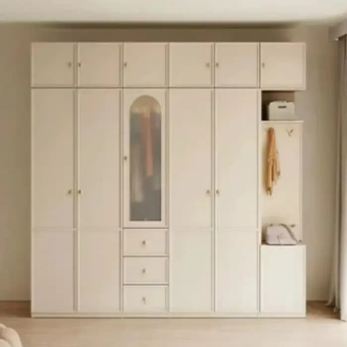 Armoire Moderne Élégante pour Vêtements Suspendus, Gain de Place, Idéale pour Chambre, Hôtel, Mobilier de Maison de Luxe