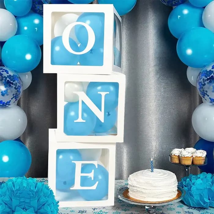 Boîte à lettres en forme de ballon pour décorations de fête de 1er anniversaire
