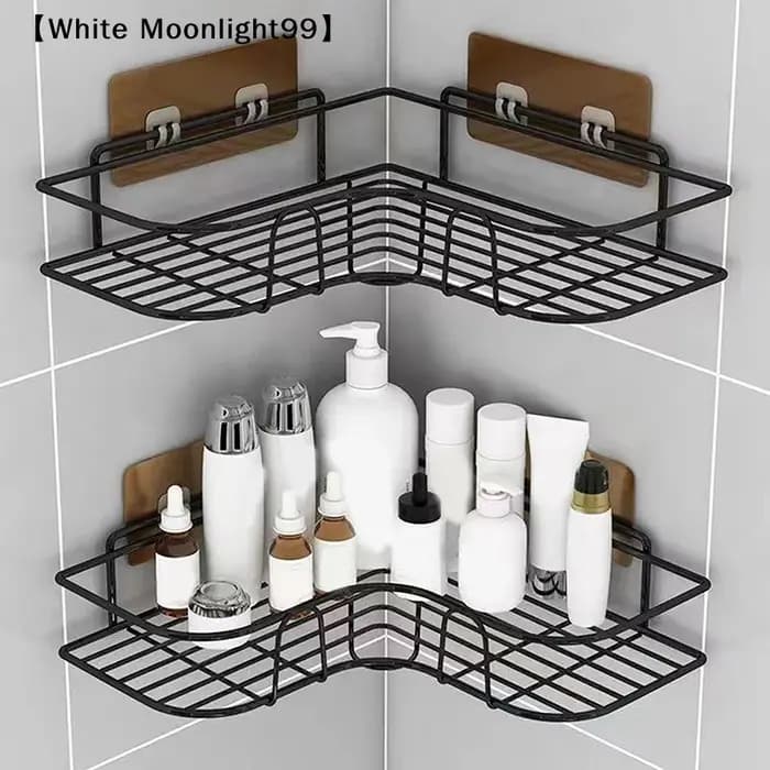 maveraWhite étagère triangulaire de salle de bain aucun perçage requis support de rangement de cuisine mural