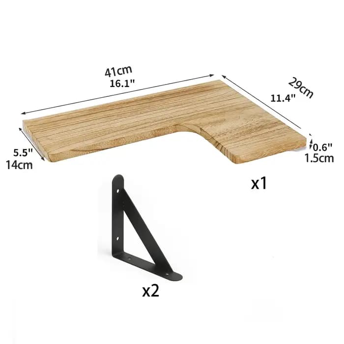 Étagères murales flottantes en bois modernes, design d'angle gain de place pour la décoration intérieure, style délicat de qualité supérieure