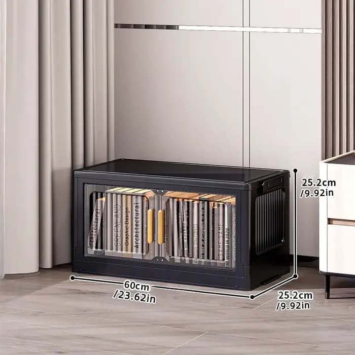 Armoire de rangement pliable transparente à Double porte
