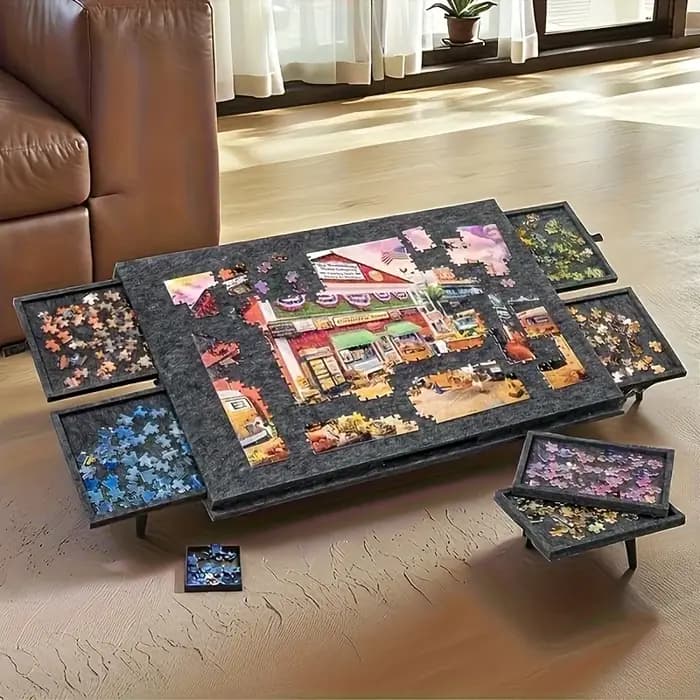 1 ensemble de Table de rangement pour Puzzle peu encombrant
