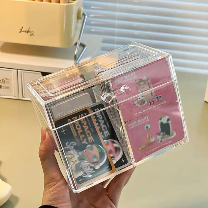 Boîte de rangement de cartes en acrylique multifonctionnelle