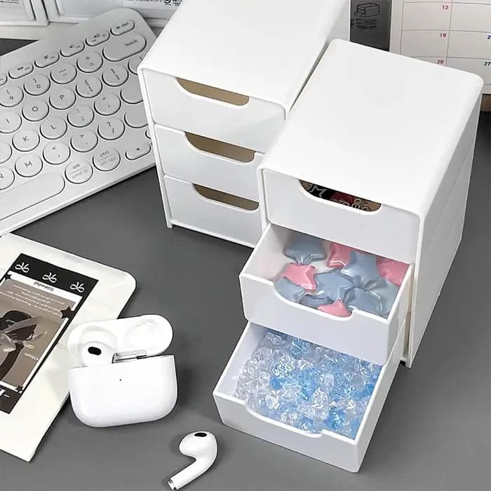 Boîte de rangement de bureau pour bijoux de maquillage