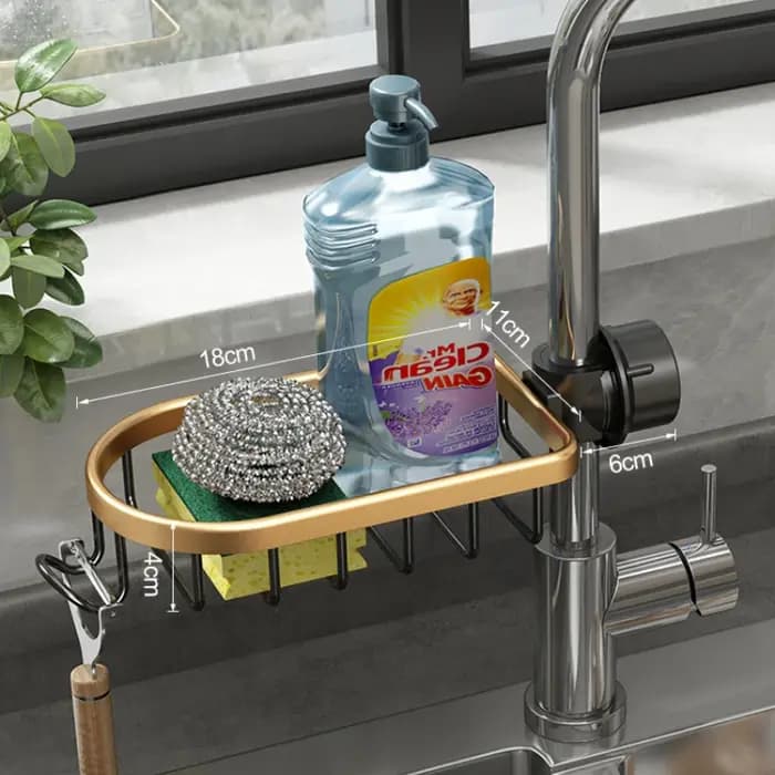 Étagère de panier en aluminium monocouche pour shampoing