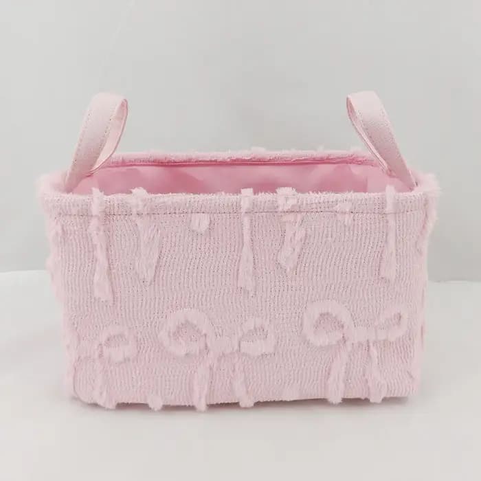 Panier de rangement en tissu flanelle avec poignée, grande capacité, paniers de rangement pour artic