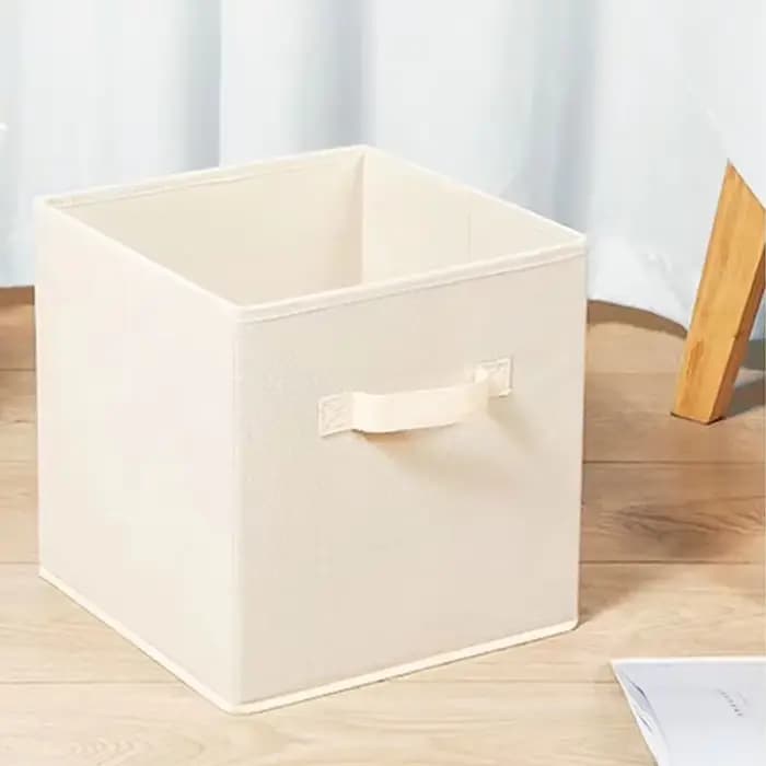 Boîte de rangement pliable en tissu non tissé Cube