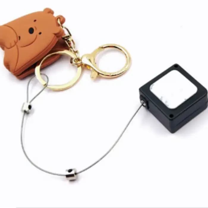 20 Pièces Boîte de rangement télescopique automatique avec cordon de sécurité antivol en acier