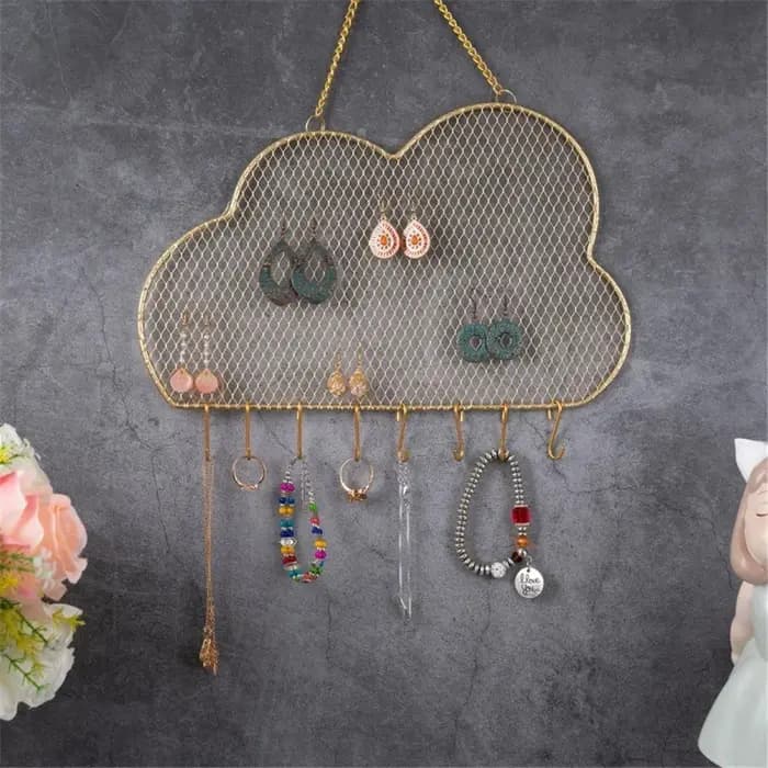 Organisateur de boucles d'oreilles en forme de nuages