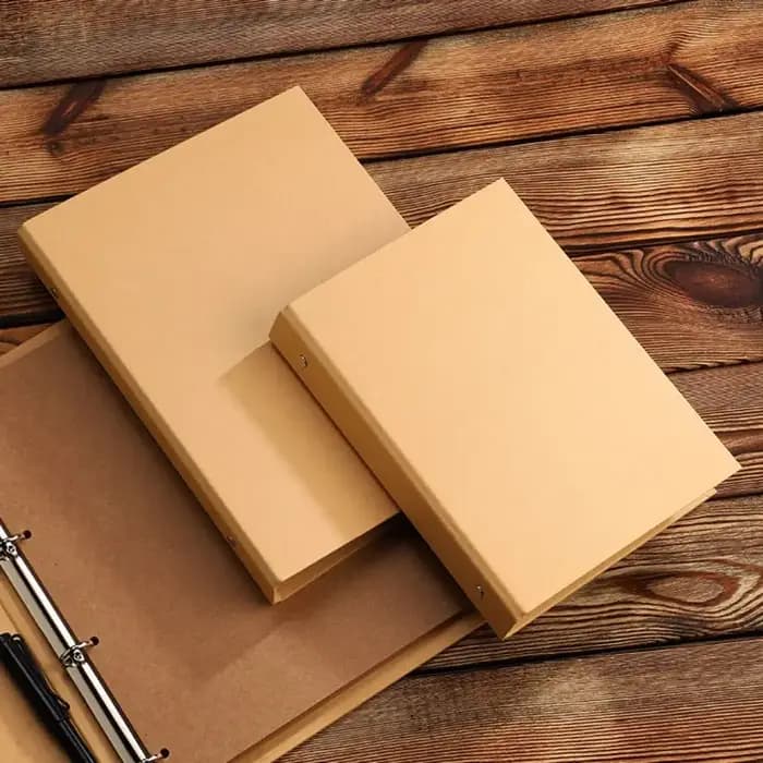 Nouveau Couverture de classeur en papier Kraft A5 B5 A4