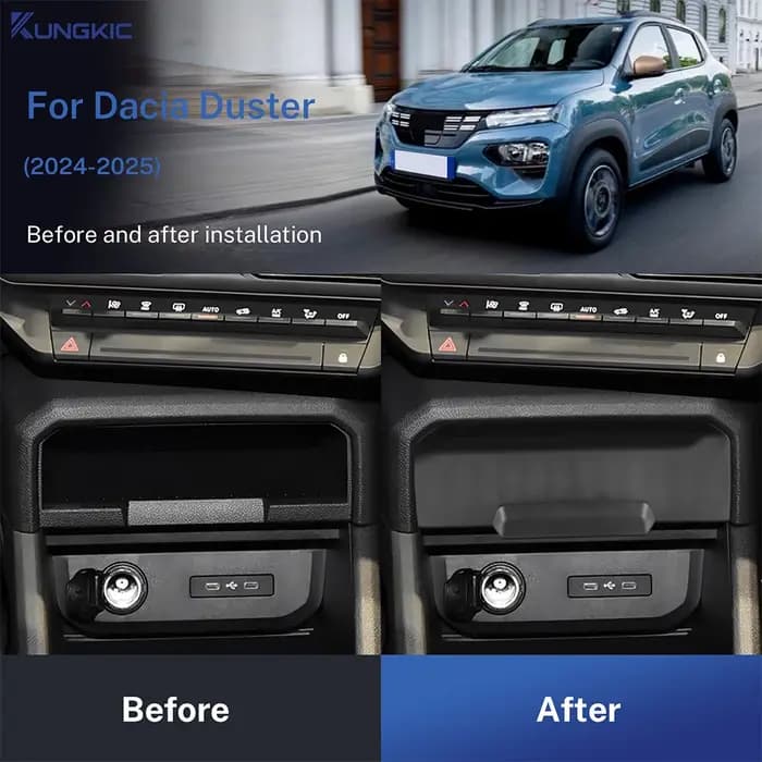 Pour Dacia Duster 3 2024 2025 2026 voiture stockage contrôle Central boîte de rangement conteneur Auto intérieur