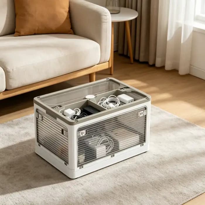 Boîte de rangement pliable avec roulettes, organisateur de placard, durable, facile à assembler, pour livres, jouets, rangement domestique, camping, voyage