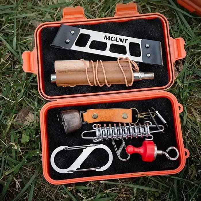 EDC boîte à outils Camping en plein air Kit de survie antichoc boîtier étanche