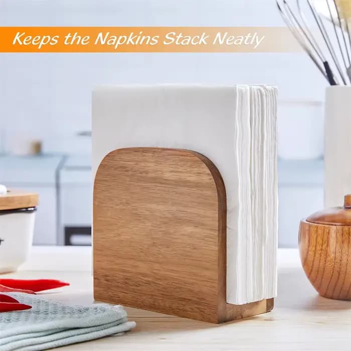 Porte-serviettes en bois pour table