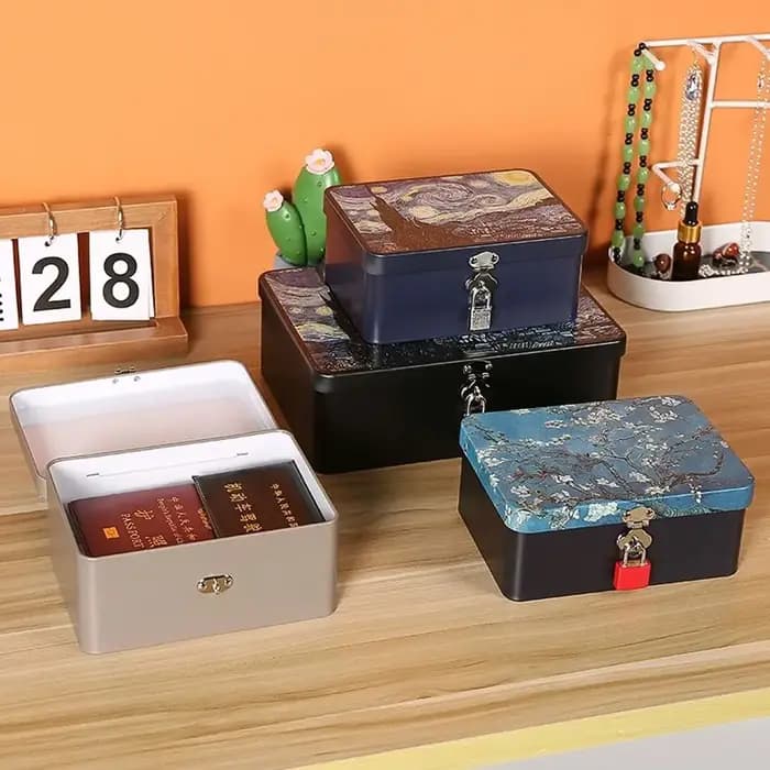 Boîte de rangement de grande taille de style tendance