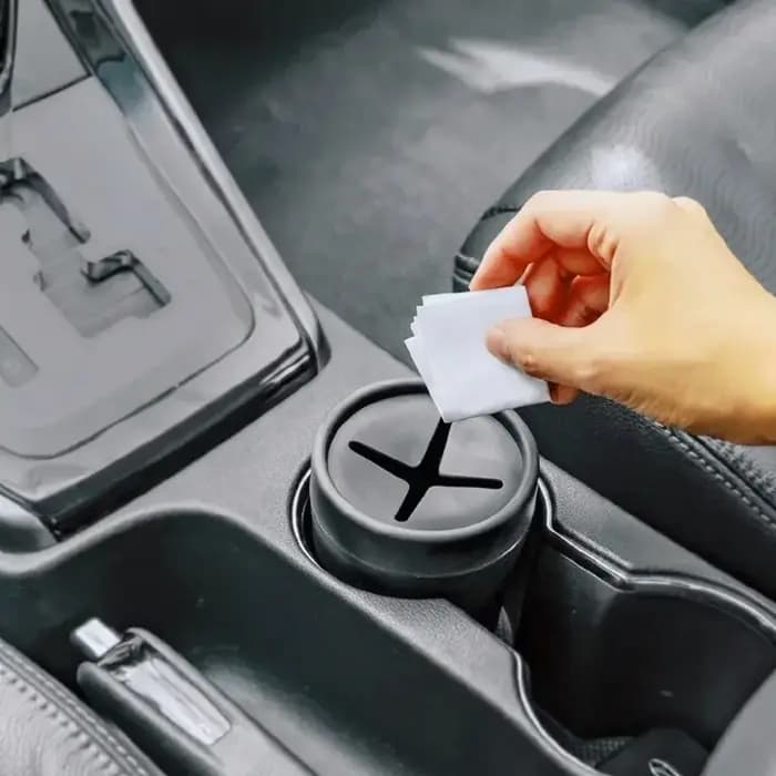 Boîte de rangement portable multifonctionnelle de conception ronde pour l'intérieur de la voiture