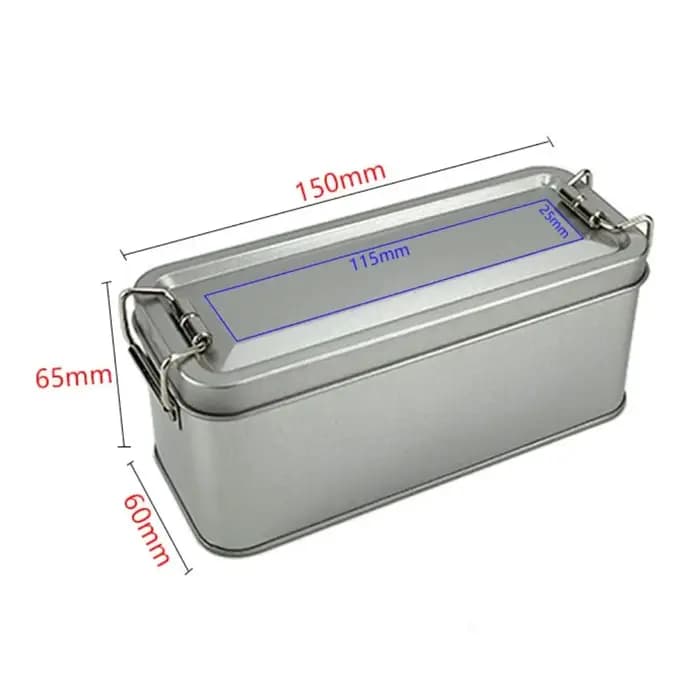Boîte en fer rectangulaire en métal de haute qualité avec couvercle