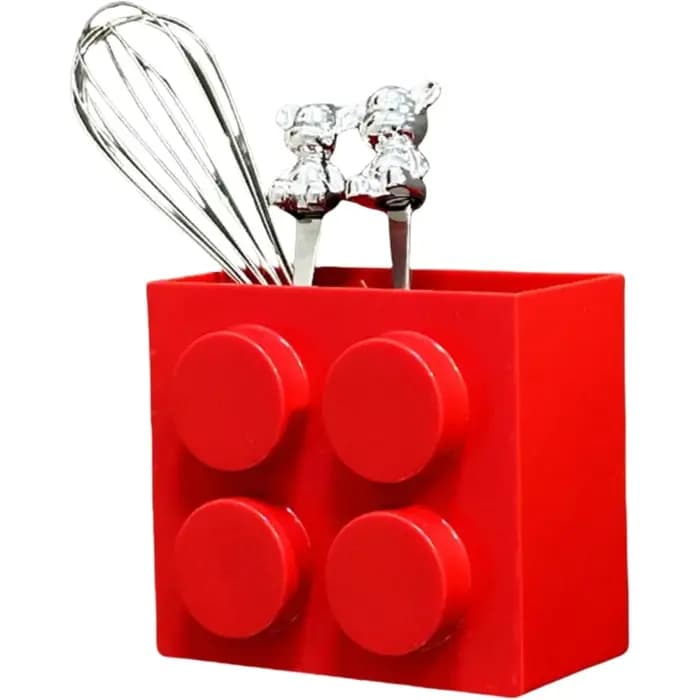 Boîte de rangement magnétique blocs de construction support