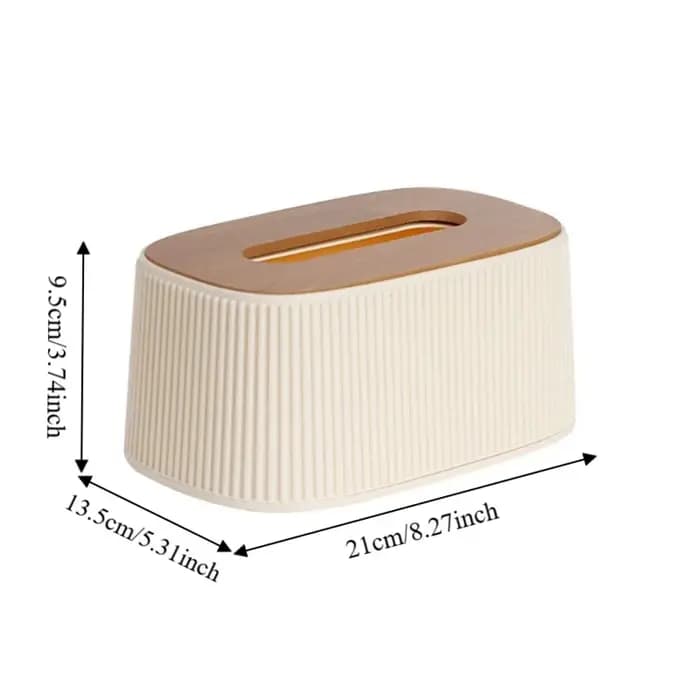 Boîte de rangement carrée à grande ouverture pour mouchoirs avec couvercle