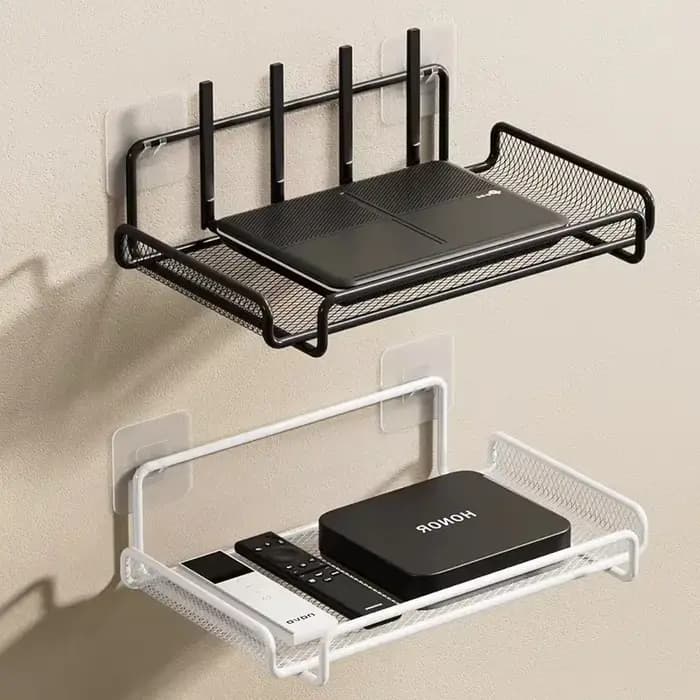 Étagère murale en acier inoxydable pour routeur