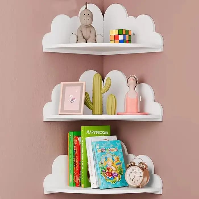 Support de rangement en forme de nuage pour chambre d'enfants